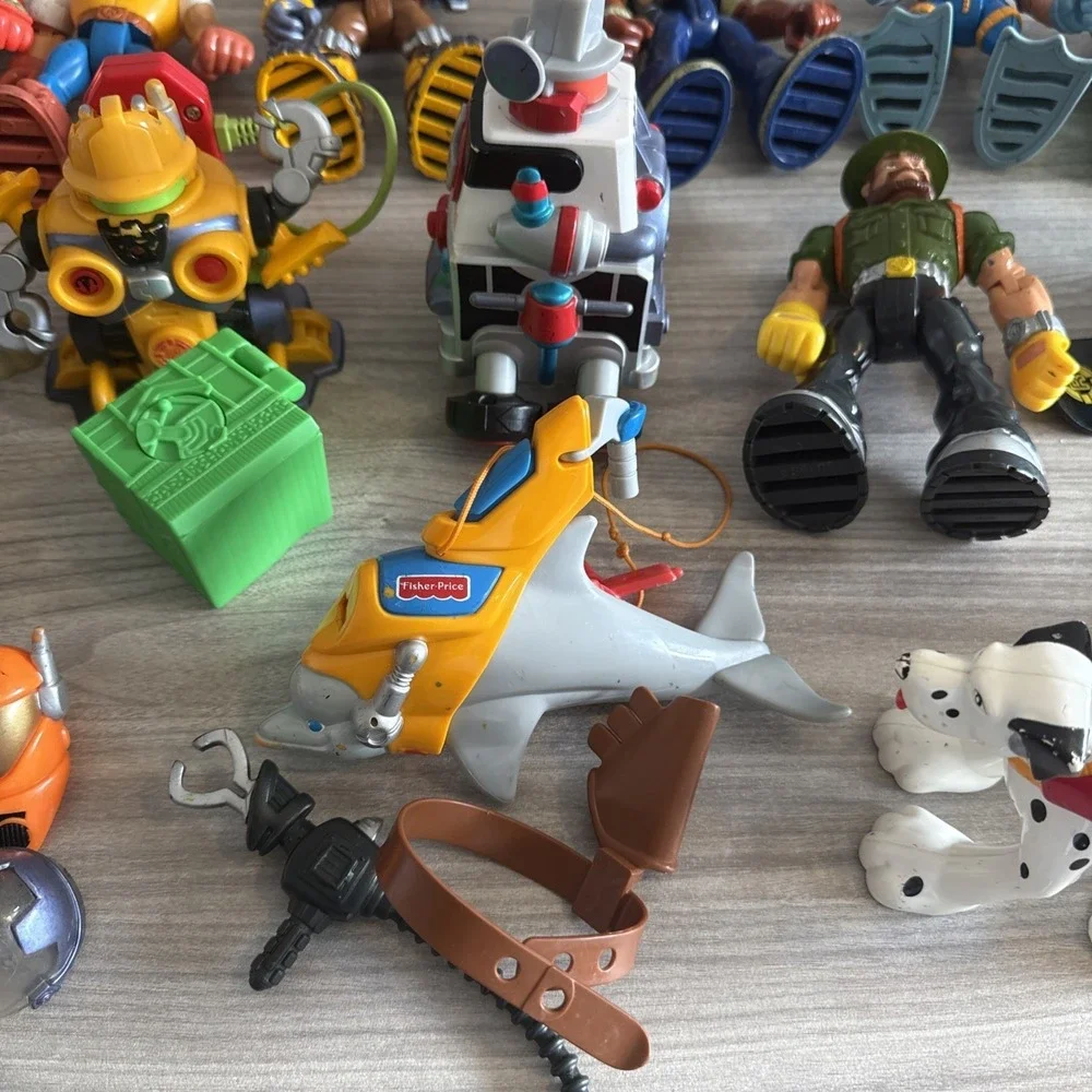 Fisher Price Rescue Hero's Figures Animals Accessories Huge Vintage Lot